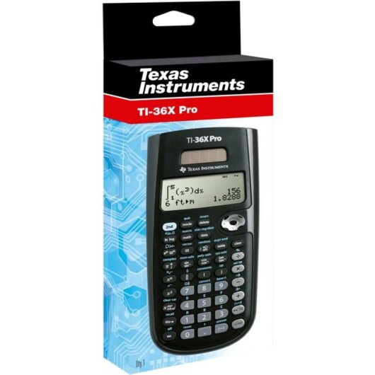 Calculadora Científica Texas Instruments Ti-36x Pro, Pantalla Lcd 4 Líneas Mathprint Natural, Log/exponencial, Estadísticas, Polinomios, Matrices, Complejos, Base N, Conversión De Unidades, Negro