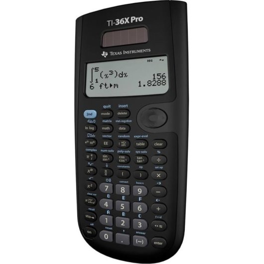 Calculadora Científica Texas Instruments Ti-36x Pro, Pantalla Lcd 4 Líneas Mathprint Natural, Log/exponencial, Estadísticas, Polinomios, Matrices, Complejos, Base N, Conversión De Unidades, Negro