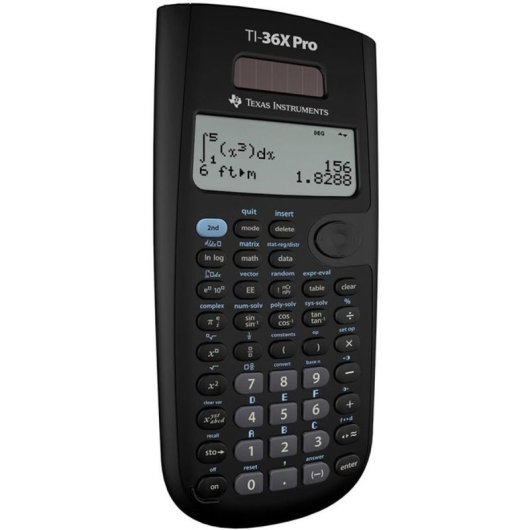 Calculadora Científica Texas Instruments Ti-36x Pro, Pantalla Lcd 4 Líneas Mathprint Natural, Log/exponencial, Estadísticas, Polinomios, Matrices, Complejos, Base N, Conversión De Unidades, Negro