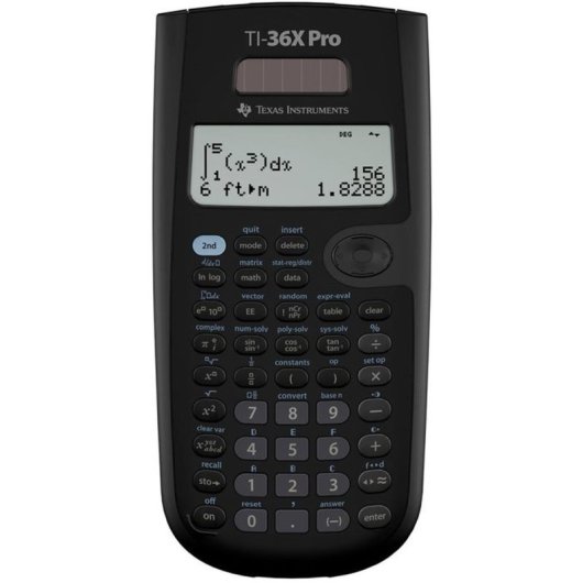 Calculadora Científica Texas Instruments Ti-36x Pro, Pantalla Lcd 4 Líneas Mathprint Natural, Log/exponencial, Estadísticas, Polinomios, Matrices, Complejos, Base N, Conversión De Unidades, Negro