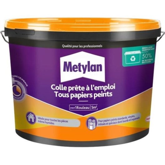Metylan Masilla/cola Para Papel Pintado Lista Para Usar Alta Adherencia Transparente Al Secar 1 Kg (model 2785042) Para Vinilo, Especiales Y Sin Tejido