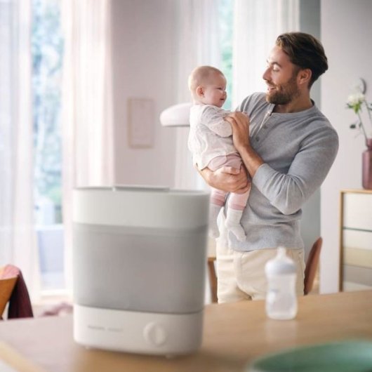Philips Avent Scf293/00 Esterilizador Y Secador Eléctrico De Vapor Para Biberones, Capacidad Hasta 6 Unidades, Ciclo 40 Min, Esterilidad Hasta 24 H, 650 W, Blanco