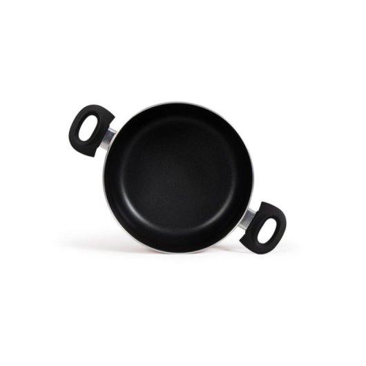 Livoo Mep150r Cazoleta/stockpot 24 Cm De Aluminio Con Revestimiento Antiadherente Libre De Pfoa Y Pfos Y Tapa De Vidrio Compatible Inducción