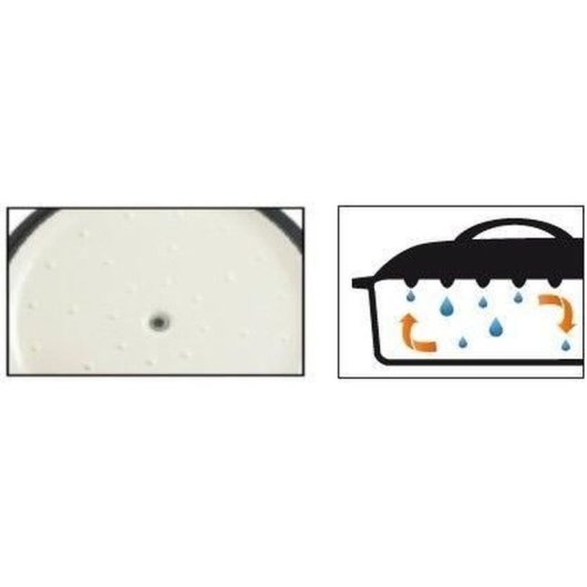 Gsw Blue Magic Cazuela/faitout De Acero Fundido 24 Cm, 3,8 L, Esmalte Interior Blanco Y Exterior Azul Brillante, Compatible Con Inducción Y Horno Hasta 240 °c, Apta Lavavajillas