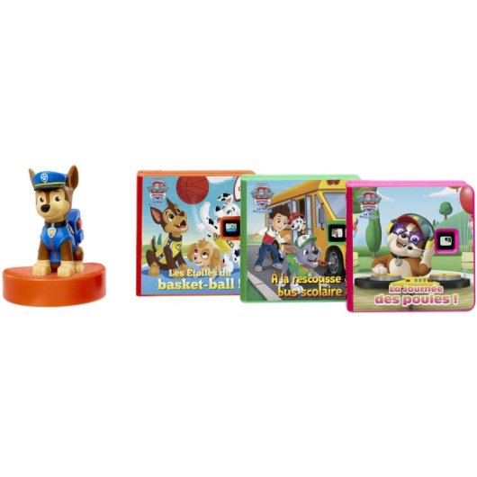 Little Tikes Story Dream Machine Recharge – Pack 3 Historias Paw Patrol Con Figura Chase Y Luz En Modo Luz Nocturna (requiere Story Dream Machine)