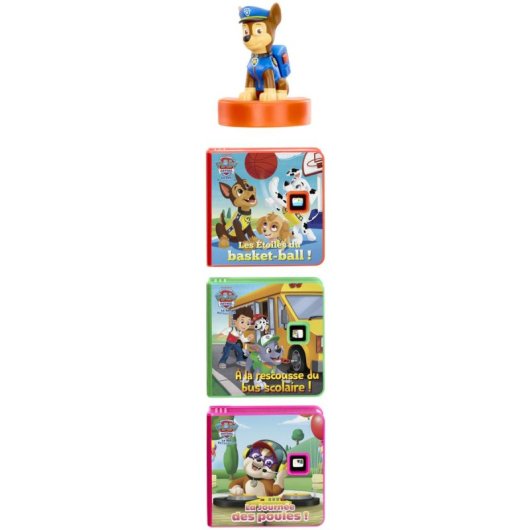 Little Tikes Story Dream Machine Recharge – Pack 3 Historias Paw Patrol Con Figura Chase Y Luz En Modo Luz Nocturna (requiere Story Dream Machine)