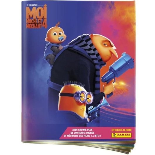 Panini Álbum De Cromos Despicable Me 4 Con 180 Stickers Glossy Y Cromos Efecto Metal, Álbum Retrato Para Coleccionar, Intercambiar Y Exhibir, Recomendado A Partir De 3 Años