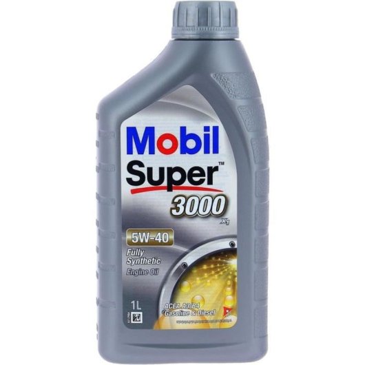 Aceite De Motor Mobil Super 3000 Totalmente Sintético 5w-40, 1 L, Para Gasolina Y Diésel, Homologación Acea A3/b4