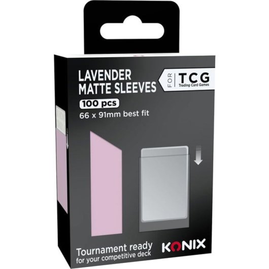 Konix Fundas Para Cartas Trading Mate Lavanda 66 X 91 Mm, Pack 100 Unidades