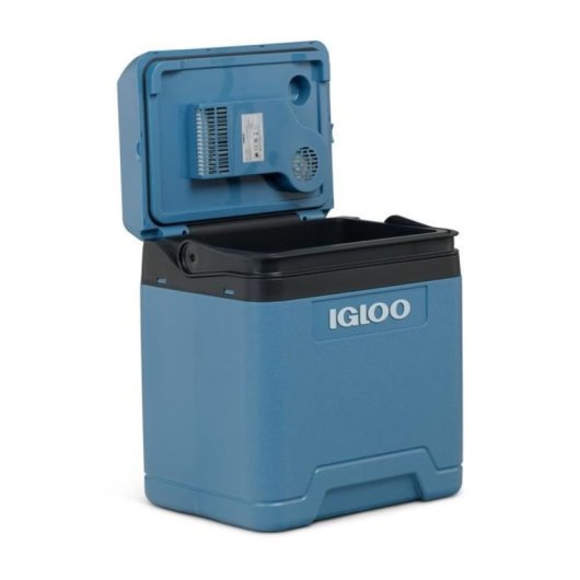 Igloo Ie27 Nevera Eléctrica 26 L Azul Moderno, Sistema Peltier 12/230v, Hasta 20°c Bajo Ambiente, Aislamiento Pu Y Asa Plegable