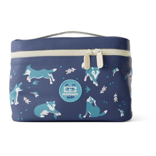 Monbento Frosty Kids 5l Wolf Blue · Bolsa Térmica Infantil Para Comida Con Doble Cremallera, Bolsillo Interior Con Cremallera Y Asa Superior