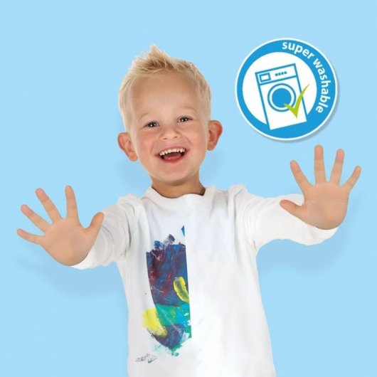 Ses Creative Set De Gouache Con Purpurina 6 Tubos 45 Ml, Colores Vibrantes Y Lavables, Tarros Reubicables Para Niños A Partir De 3 Años, Para Manualidades En Casa O Escuela