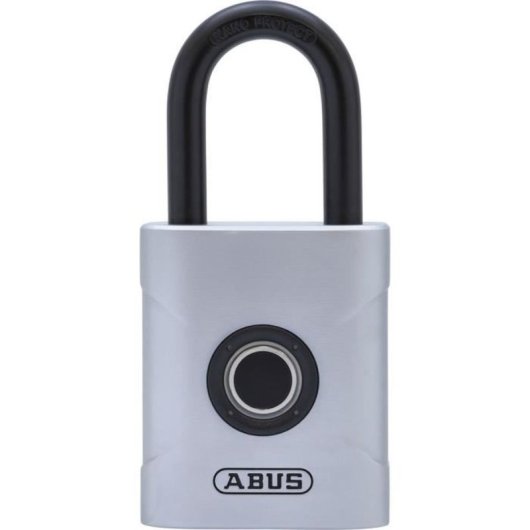 Abus 57/50 Touch Candado Biométrico Con Sensor De Huella 360° Ip68, Resistente Exterior, Nivel De Seguridad 6, Anilla 8 Mm, 1 Pila Cr2