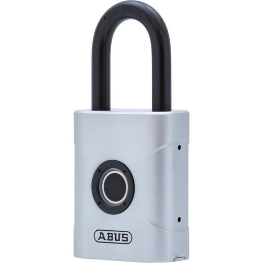 Abus 57/50 Touch Candado Biométrico Con Sensor De Huella 360° Ip68, Resistente Exterior, Nivel De Seguridad 6, Anilla 8 Mm, 1 Pila Cr2