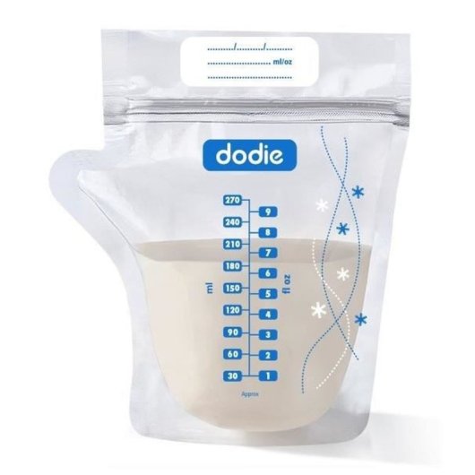 Dodie Bolsas Para Conservación De Leche Materna 20 Unidades 270 Ml, Preesterilizadas, Sin Bpa, Con Dosificador Y Cierre Anti-fugas