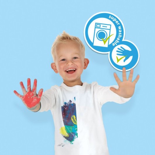 Ses Creative My First Finger Painting Animales – Kit De Pintura De Dedos Lavable Con 8 Tarjetas Y 3 Colores, Incluye Pegatinas