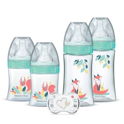 Pack Dodie Newborn Anticólico 2x150 Ml + 2x270 Ml Con Tetina De Doble Válvula Redonda Y 1 Chupete Recién Nacido
