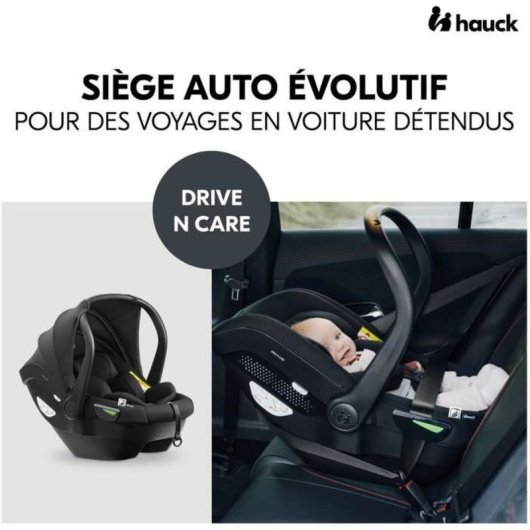 Siège Auto Hauck Drive N Care I-Size 0-13kg 40-87cm Noir Harnais 3 Points