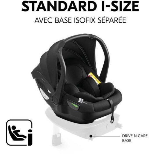 Siège Auto Hauck Drive N Care I-Size 0-13kg 40-87cm Noir Harnais 3 Points