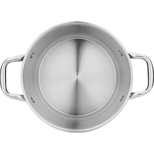 Arthur Martin Marmite De Acero Inoxidable 28 Cm Con Tapa De Vidrio, 8 L, Marcas De Volumen, Base Multicapa Para Inducción, Asas Remachadas Y Apta Lavavajillas