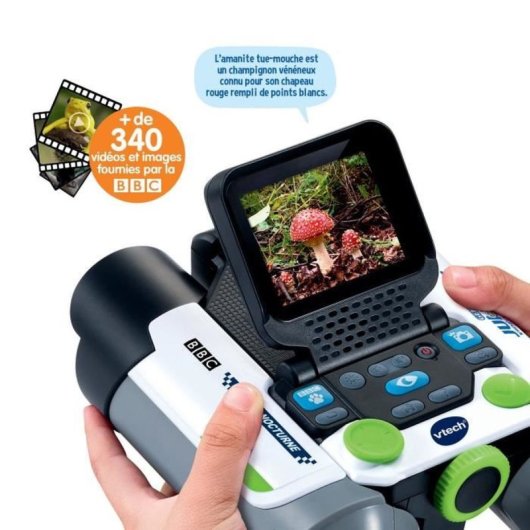 Vtech Genius Xl Prismáticos Interactivos 10x21 Con Pantalla Color Plegable 2,4", Visión Nocturna Ir, Cámara Y 6 Modos Educativos Para Niños