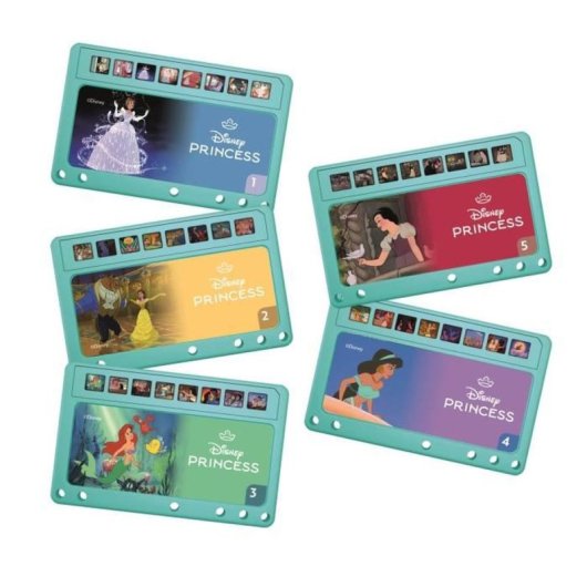 Clementoni Disney Princess Set De Accesorios Para Proyector Cuentos: 5 Historias Con Tarjetas De Diapositivas (color Lila)