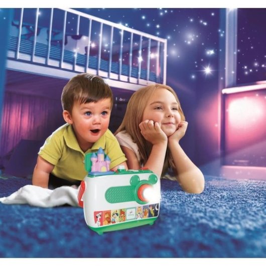 Clementoni Disney Princess Set De Accesorios Para Proyector Cuentos: 5 Historias Con Tarjetas De Diapositivas (color Lila)