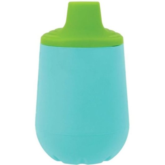 Nuby Vaso De Entrenamiento De Silicona 120 Ml, Anticoladas Y Antideslizante, Boquilla Antigoteo, Base Lastrada, 6+ Meses (azul Y Multicolor)