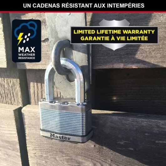 Cadeado Master Lock M115EURTRILF Aço Boro Anticorrosão Pack 3