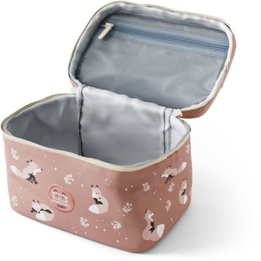 Monbento Frosty 5l Bolsa Térmica Infantil Cannelle Fox, Asa Superior, Doble Cremallera, Bolsillo Interior Con Cremallera Y Ventana De Personalización