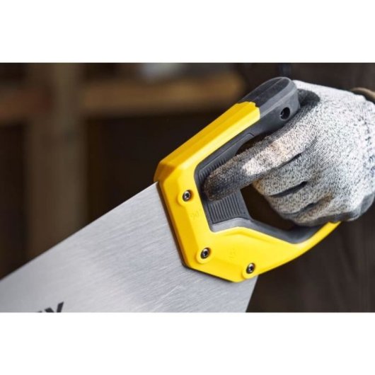 Stanley Jetcut Sierrote Manual 500 Mm (20") C75s, Hoja Acero 0,85 Mm, 7 Tpi, Dientes Universales, Empuñadura Ergonómica Bicolor Soft-grip Con Guías 45°/90°