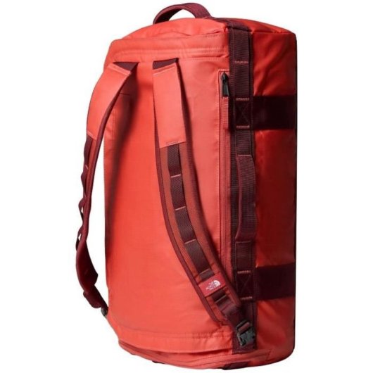 The North Face Base Camp Voyager Duffel 32l Mars Dust/sumac – Bolsa Convertible Con Apertura Tipo Concha, Funda Para Portátil Y Asas Acolchadas