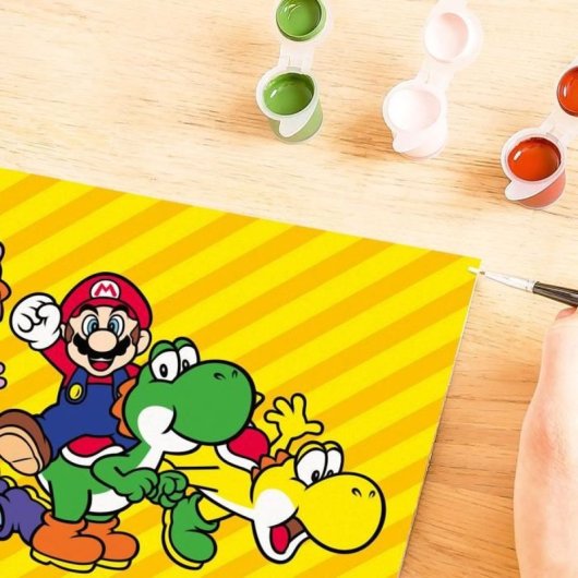 Ravensburger Super Mario Creart Kids 18x24 Cm Kit Pintura Por Números (7+) Con Marco, Pincel Y Acrílicos Al Agua
