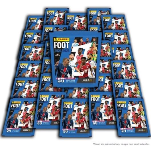 Panini Metal Tin Stickers Ligue 1 2024-2025 Slim Tin, 12 Packs (84 Cromos), Incluyen Legends, 6+
