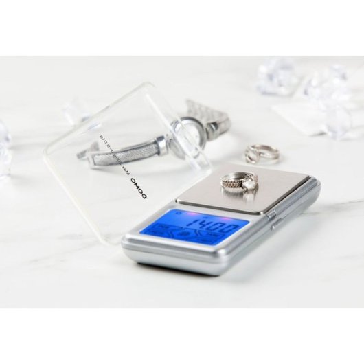Domo Do9096w Báscula De Cocina Electrónica De Precisión 0,01 G, Capacidad 200 G, Pantalla Led, Táctil, Función Tara Y Tapa Transparente
