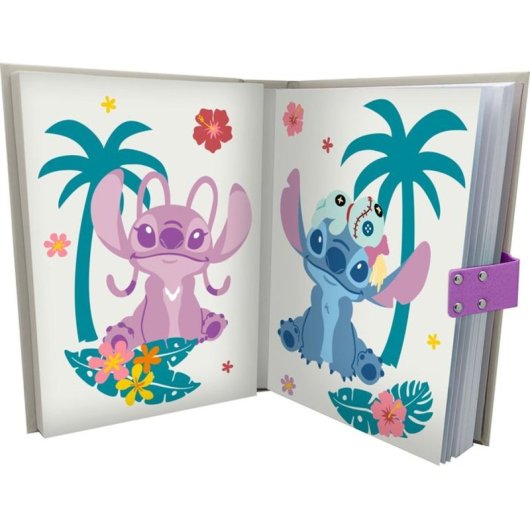 Diario Secreto A5 Disney Lilo & Stitch Kids Licensing Con Cerradura De Código, Sonidos Y Páginas Rayadas (con Pilas Lr44)