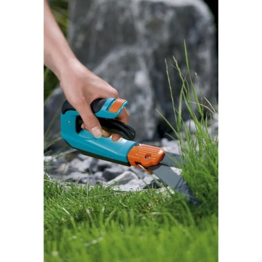 Gardena Comfort 8735-20 Tijeras De Césped Orientables Con Mango Ergonómico, Lamas Onduladas Con Recubrimiento Antiadherente Y Bloqueo De Seguridad