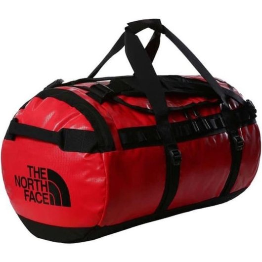The North Face Base Camp Duffel M 71l Rojo/negro, Bolsa De Viaje Multisport, Poliéster Reciclado 1000d Con Refuerzo Balístico 840d, Acabados Repelentes, Asas Y Bandolera