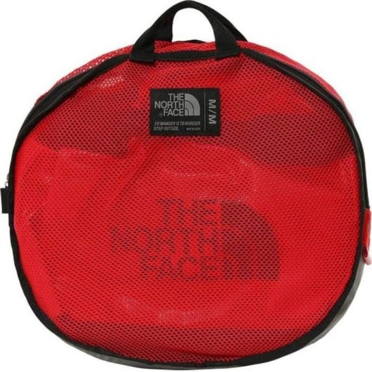 The North Face Base Camp Duffel M 71l Rojo/negro, Bolsa De Viaje Multisport, Poliéster Reciclado 1000d Con Refuerzo Balístico 840d, Acabados Repelentes, Asas Y Bandolera