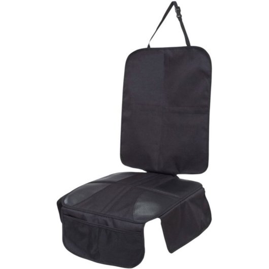 Tineo Protector De Asiento Con Aletas, Negro 75x117 Cm, Poliéster Antideslizante Impermeable, Compatible Isofix Y Cinturón