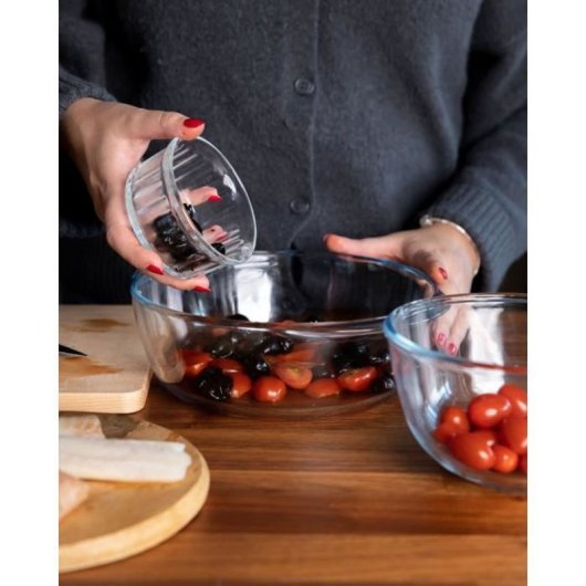 Pyrex Classic Redonda De Vidrio Borosilicato Con Tapa 3,2 L. Cazuela Transparente Apta Para Horno, Microondas, Congelador Y Lavavajillas, Resistente A -40°c/+350°c