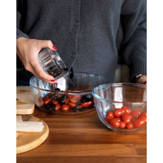 Pyrex Classic Redonda De Vidrio Borosilicato Con Tapa 3,2 L. Cazuela Transparente Apta Para Horno, Microondas, Congelador Y Lavavajillas, Resistente A -40°c/+350°c