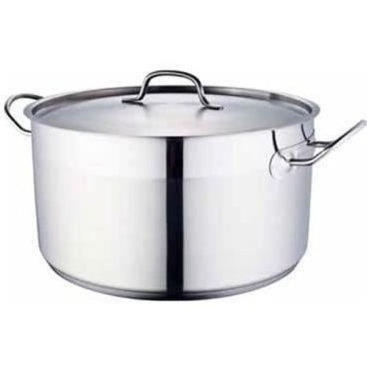 Olla Alta Baumalu De Acero Inoxidable 30 Cm, 11 L Con Tapa, Asas Remachadas, Base Difusora Triple Para Cocción Uniforme Compatible Con Inducción Y Apta Lavavajillas