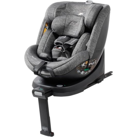 Babyauto Magna Plus Silla De Coche Convertible I-size Isofix 360° Gris Piedra, Pata De Apoyo Integrada, Arnés De 5 Puntos Y Reclinado Multiposición (0–12 Años)