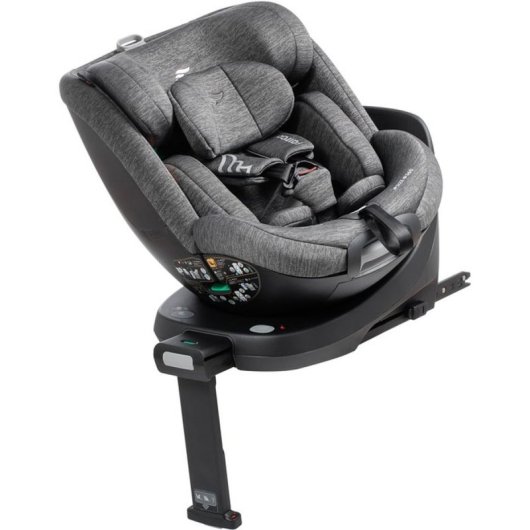Babyauto Magna Plus Silla De Coche Convertible I-size Isofix 360° Gris Piedra, Pata De Apoyo Integrada, Arnés De 5 Puntos Y Reclinado Multiposición (0–12 Años)