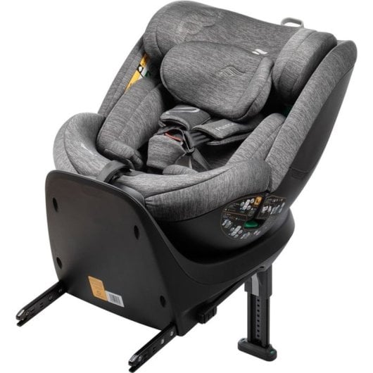 Babyauto Magna Plus Silla De Coche Convertible I-size Isofix 360° Gris Piedra, Pata De Apoyo Integrada, Arnés De 5 Puntos Y Reclinado Multiposición (0–12 Años)