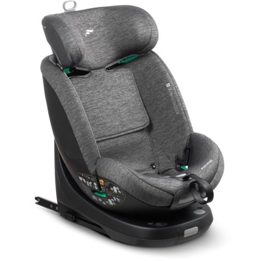 Babyauto Magna Plus Silla De Coche Convertible I-size Isofix 360° Gris Piedra, Pata De Apoyo Integrada, Arnés De 5 Puntos Y Reclinado Multiposición (0–12 Años)