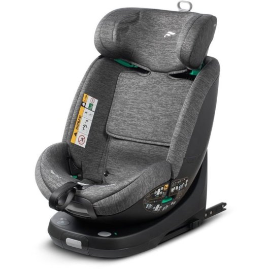 Babyauto Magna Plus Silla De Coche Convertible I-size Isofix 360° Gris Piedra, Pata De Apoyo Integrada, Arnés De 5 Puntos Y Reclinado Multiposición (0–12 Años)