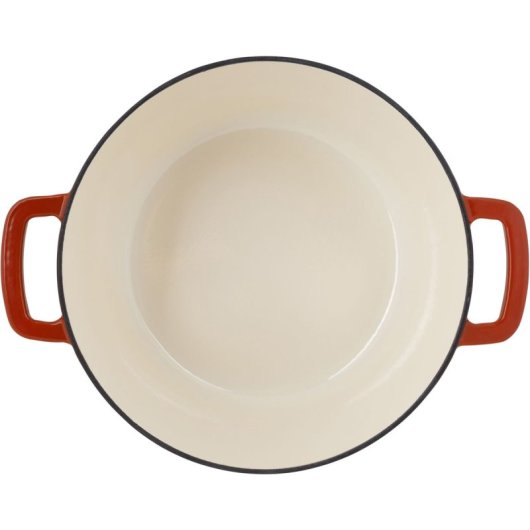 Cosy & Trendy Fontestic Cacerola De Hierro Fundido Esmaltado Ø28 Cm 6,15 L (rouille) Con Tapa Con Goteros, Apta Para Inducción Y Horno Hasta 200 °c