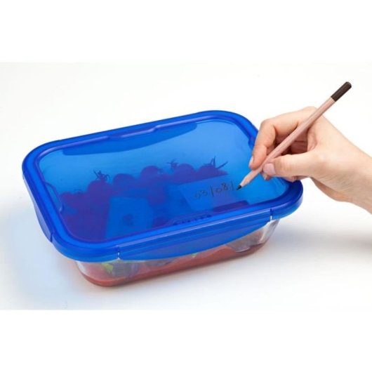 Pyrex Cook & Go Set De 7 Recipientes De Vidrio Borosilicato Con Tapas Herméticas Azules A Prueba De Fugas, Apto Horno Sin Tapa, Microondas Sin Tapa, Congelador Y Lavavajillas